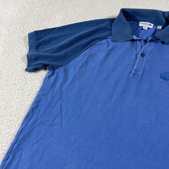 Lacoste Polo Shirt Mens Large Blue Big Alligator Golf Collared Short Sleeve - Picture 4 of 10